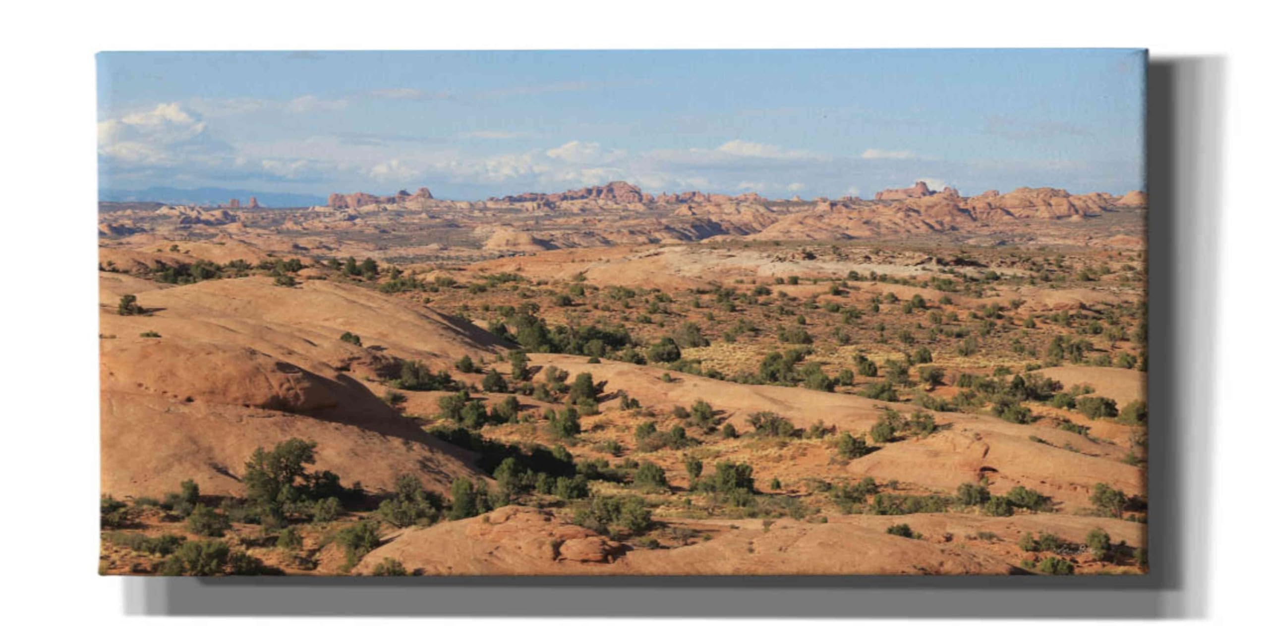 Epic Graffiti 'Moab Sand Flats II' by Lori Deiter - 40x20 Inch Giclee Canvas Wall Art Print - Desert Landscape Painting for Living Room, Bedroom & Office Decor