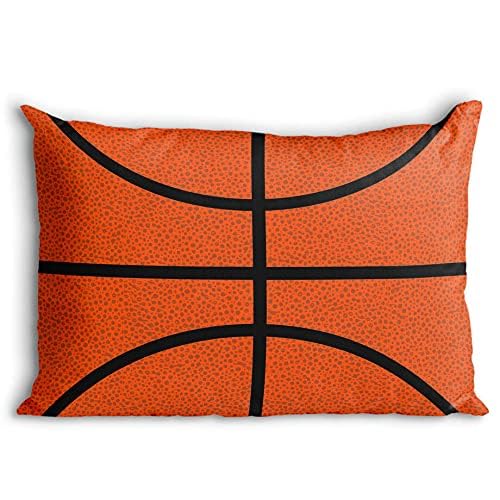 Basketball Texture Pillowcase - NBA Inspired Basketball Pillow Cover for Sports Fans | Soft & Durable Home Decor for Bedroom, Game Room, and Dorm