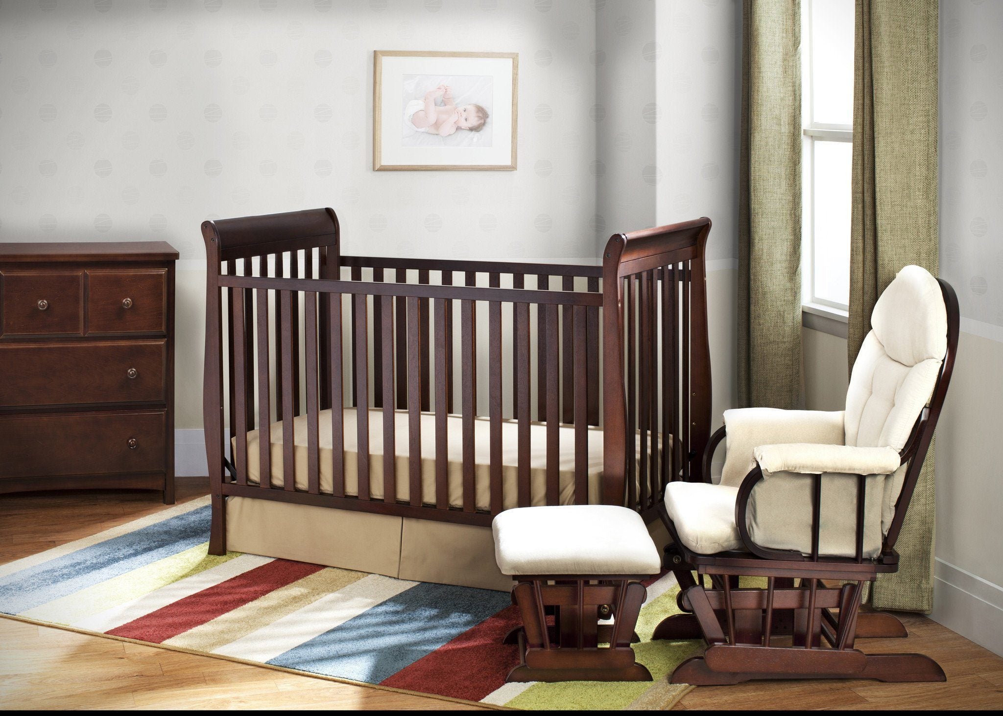 3-in-1 Convertible Baby Crib for Nursery - Winter Park Style Wooden Crib with Toddler Bed & Daybed Conversion - Perfect for Newborns, Infants & Growing Toddlers