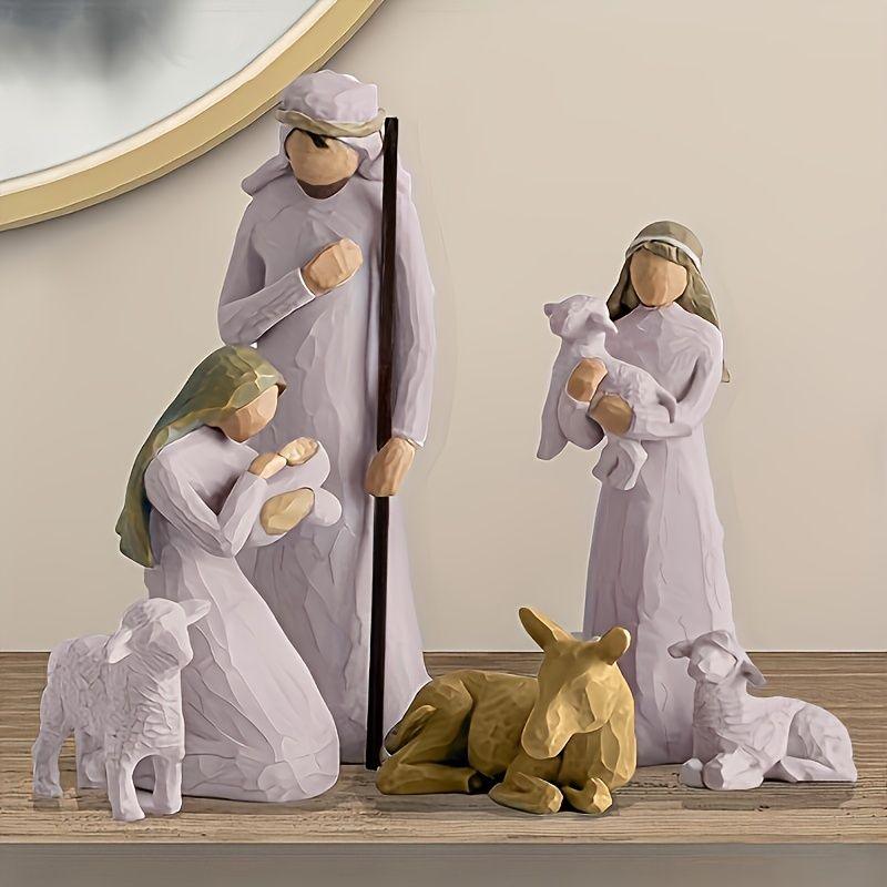 Hand-Painted Nativity Figurine Set - Christmas Nativity Scene Decor for Home, Church & Wedding - Holiday & Christmas Gift for Family & Friends
