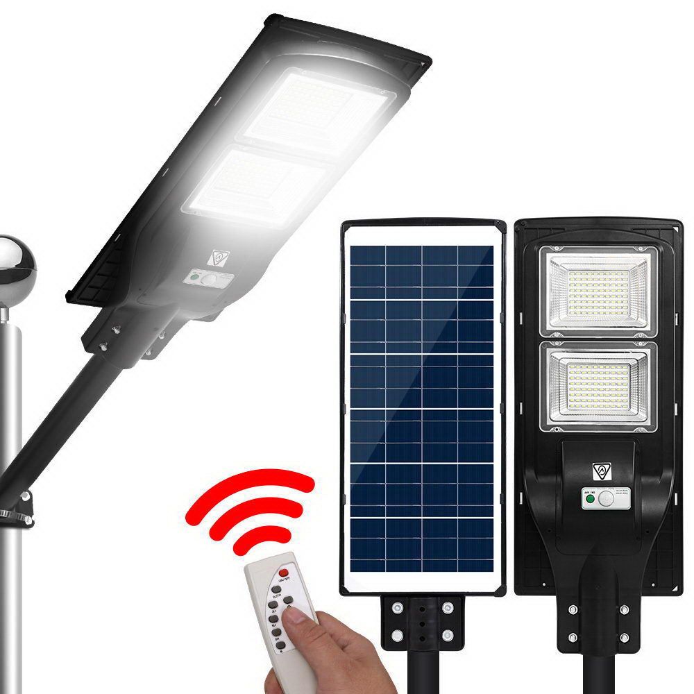 160 LED Solar Street Light 120W with Motion Sensor - Waterproof Outdoor Security Lighting for Driveway, Garden, Patio, and Backyard