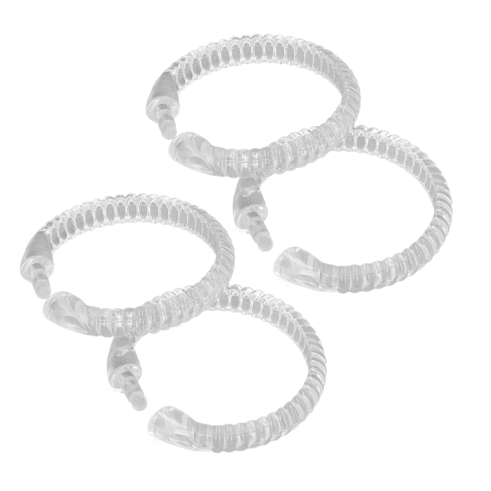 ABS O-Shaped Shower Curtain Rings - Durable Plastic Hooks for Bathroom, Closet & Dressing Room - Perfect for Hanging Shower Liners, Clothes & Room Dividers