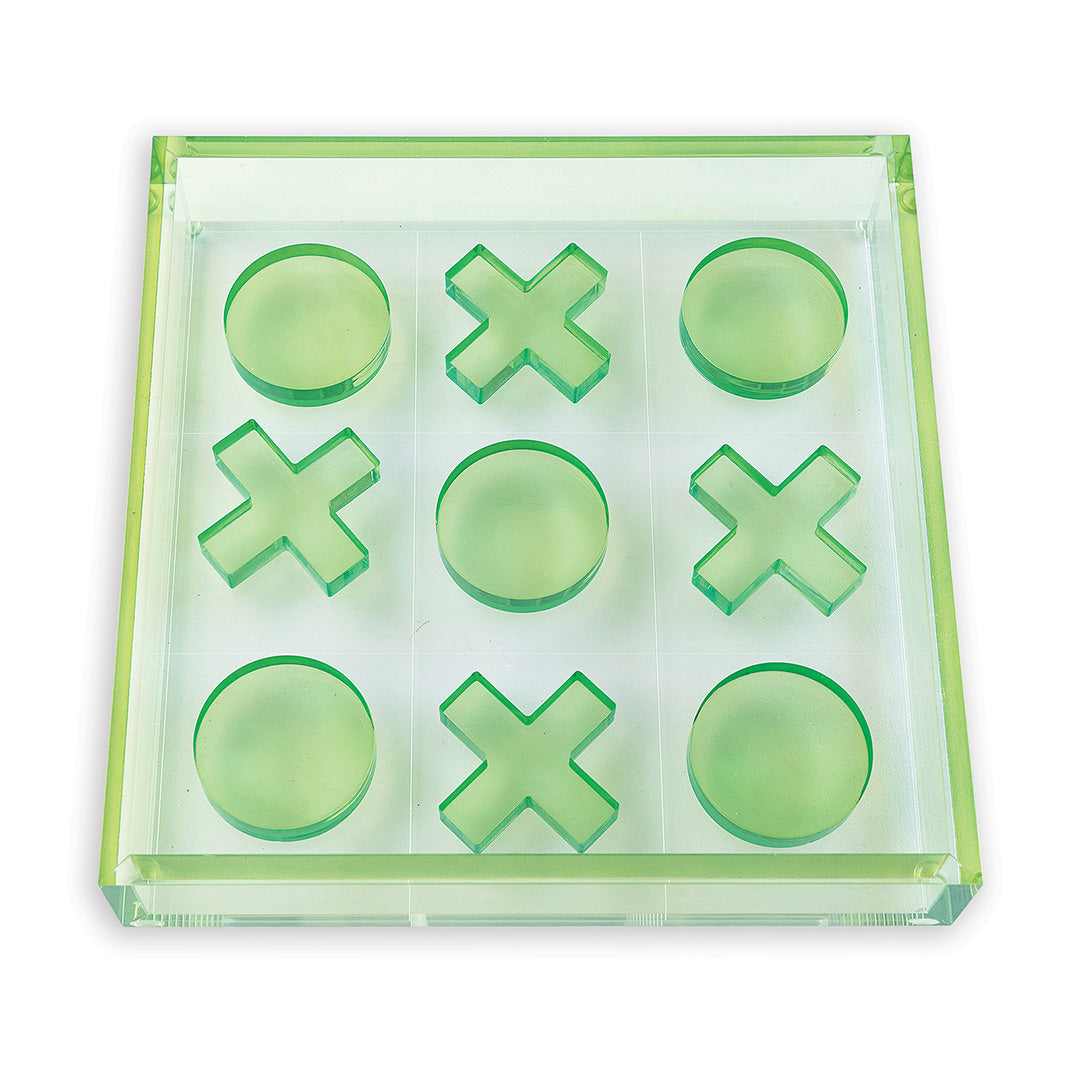 Premium Wooden Tic Tac Toe Game Set - Eco-Friendly Green Board with Natural Wood Pieces - Fun Family Board Games for Kids & Adults - Perfect for Travel, Camping, and Indoor Family Game Nights