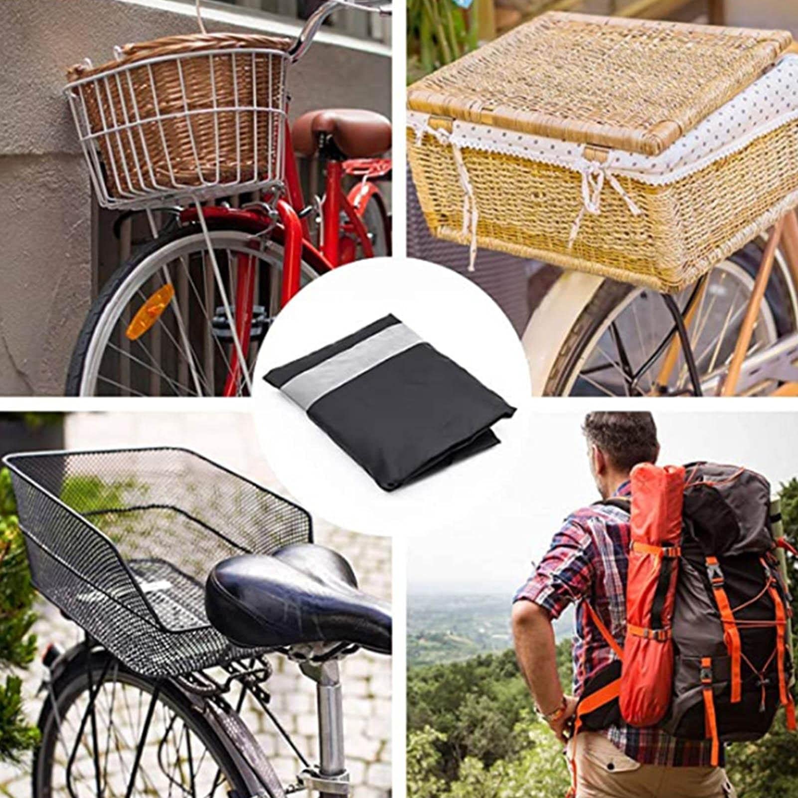 Durable Detachable Waterproof Bike Basket Cover - Universal Fit for Most Bicycle Baskets - Rainproof Liner for Commuting, Shopping & Outdoor Cycling Accessories