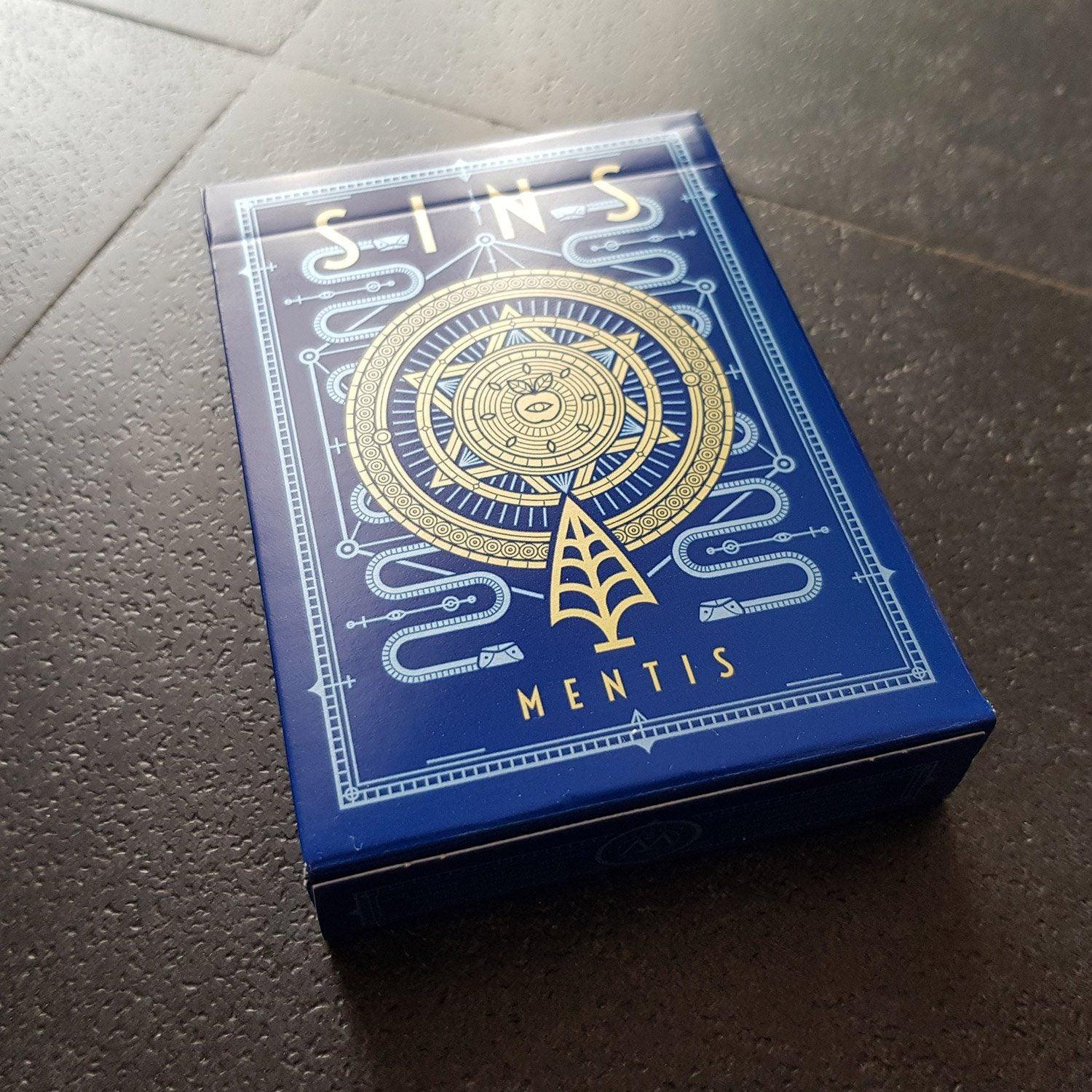 Premium SINS Blue Mentis Playing Cards - Waterproof & Durable for Poker, Magic Tricks, and Card Games - Perfect for Casino Nights, Parties, and Travel