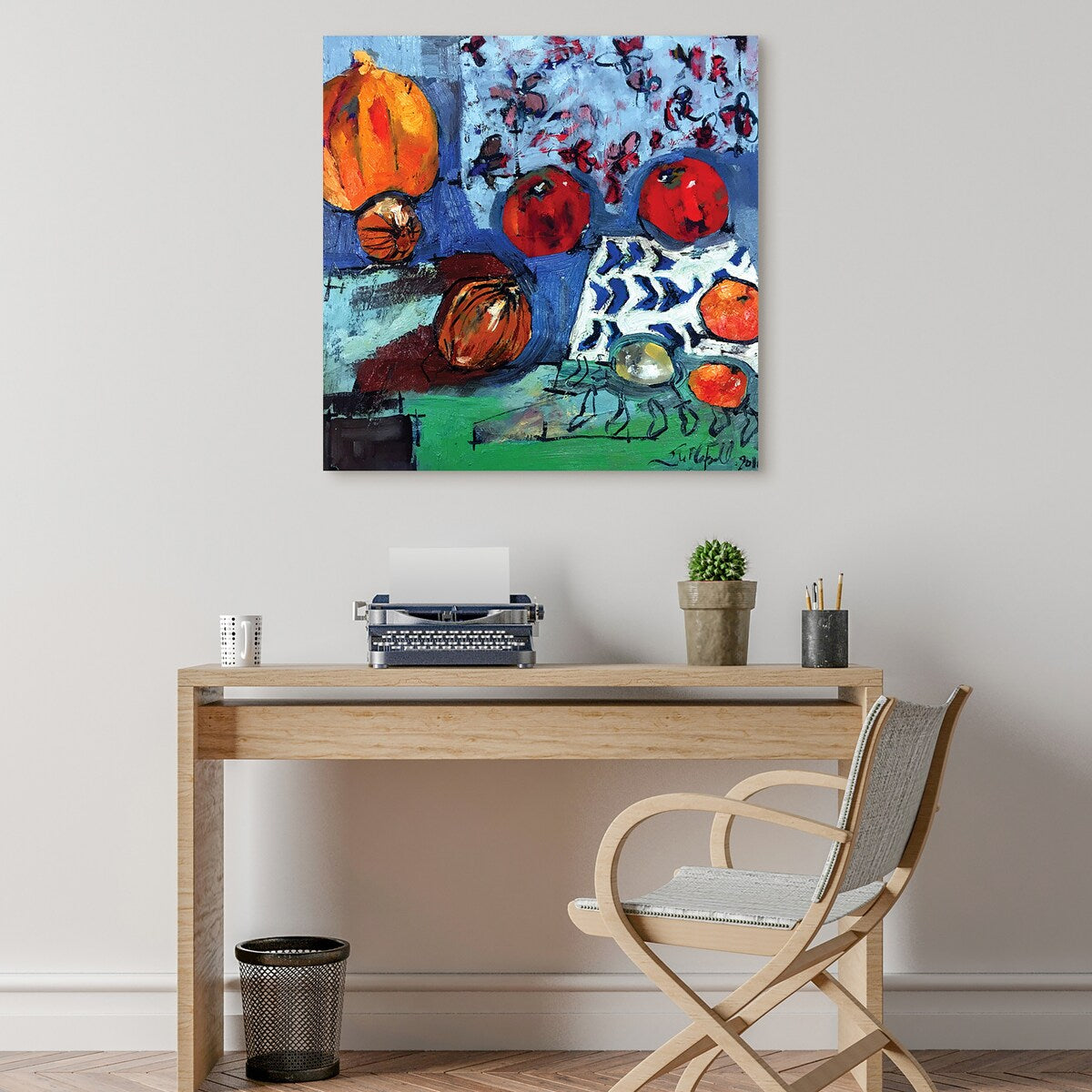 Frameless Floating Tempered Glass Wall Art - Apple Composition by EAD Art Coop | Modern Home & Office Decor for Living Room, Bedroom, Kitchen