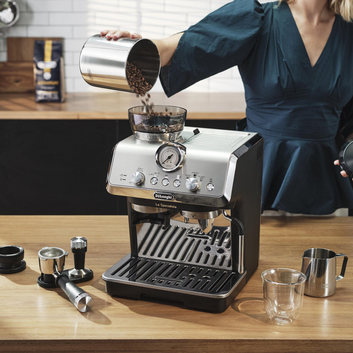De'Longhi EC9155MB La Specialista Arte Manual Pump Espresso Machine - Premium Home Barista Coffee Maker for Espresso, Latte & Cappuccino - Perfect for Kitchen, Office & Gifting