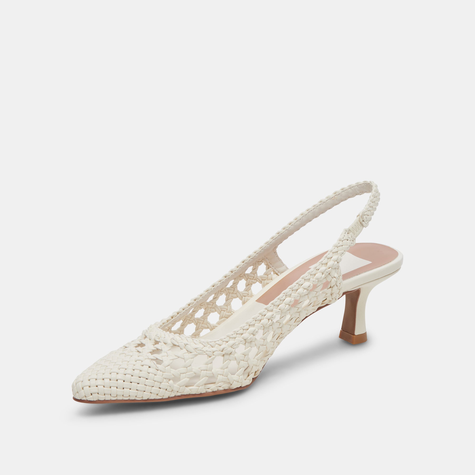 OLYMPA Women's White Stella Heels - Elegant High Heel Pumps for Parties, Weddings & Office Wear