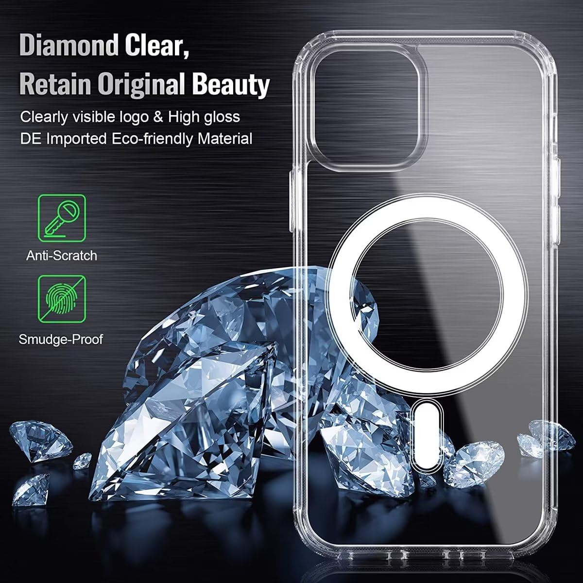 Clear Magnetic Case for iPhone 11 Pro Max | Military-Grade Protection | MagSafe Compatible | Anti-Yellow Hard Back & Shock-Absorbing Corners | Perfect for Outdoor Activities, Work & Travel
