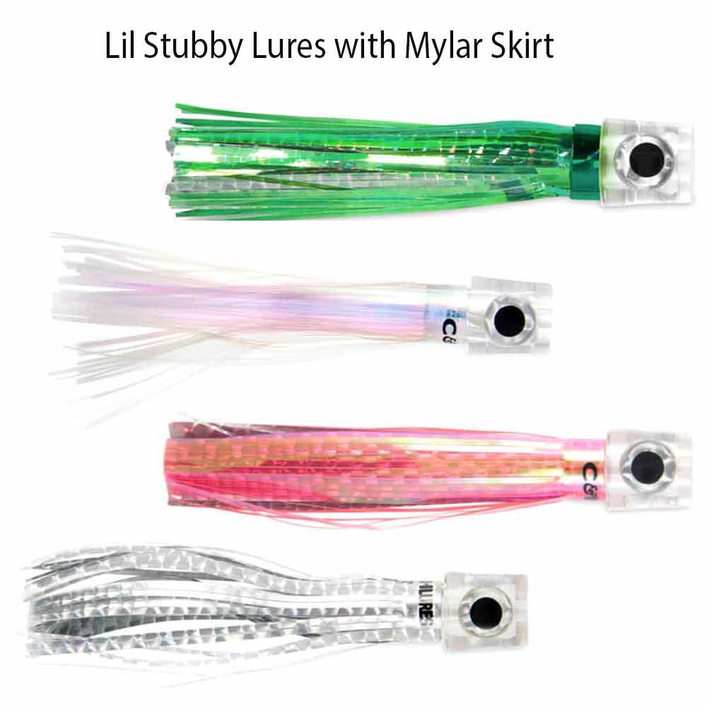C&H Lil' Stubby Mylar Fishing Lure - Premium Saltwater & Freshwater Bass Trout Salmon Bait - Perfect for Casting, Trolling & Ice Fishing