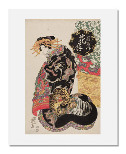 Keisai Eisen Hanaogi of the Ogiya - Japanese Ukiyo-e Woodblock Print Artwork for Home Decor & Gift Ideas