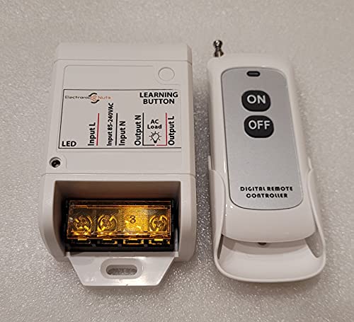 1 Channel 7 Modes 80A RF Remote Wireless Switch Receiver Transmitter 433MHz with 4 Timer Options - Easy Setup, Industrial Quality - Auto Off 5/10/15/20 Seconds Timer - Perfect for Home Automation, Industrial Control, and Smart Lighting Systems