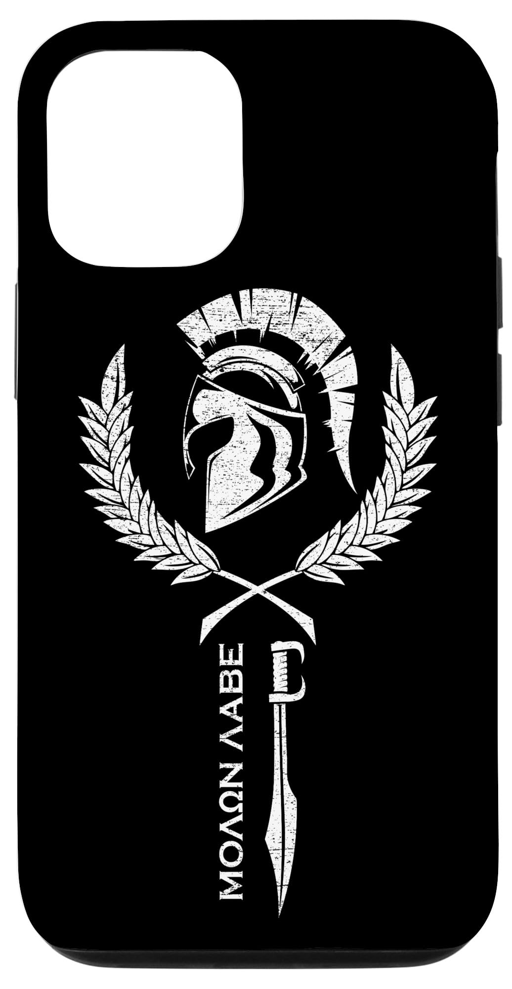Sparta Warrior Fitness iPhone 12/12 Pro Case - Molon Labe Design - Durable Protective Cover for Gym, Workout & Outdoor Activities