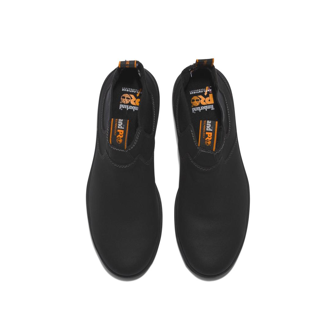 Nashoba Composite Toe Chelsea Work Boots for Men - Black Slip Resistant Safety Shoes - Perfect for Construction, Warehouse & Outdoor Work