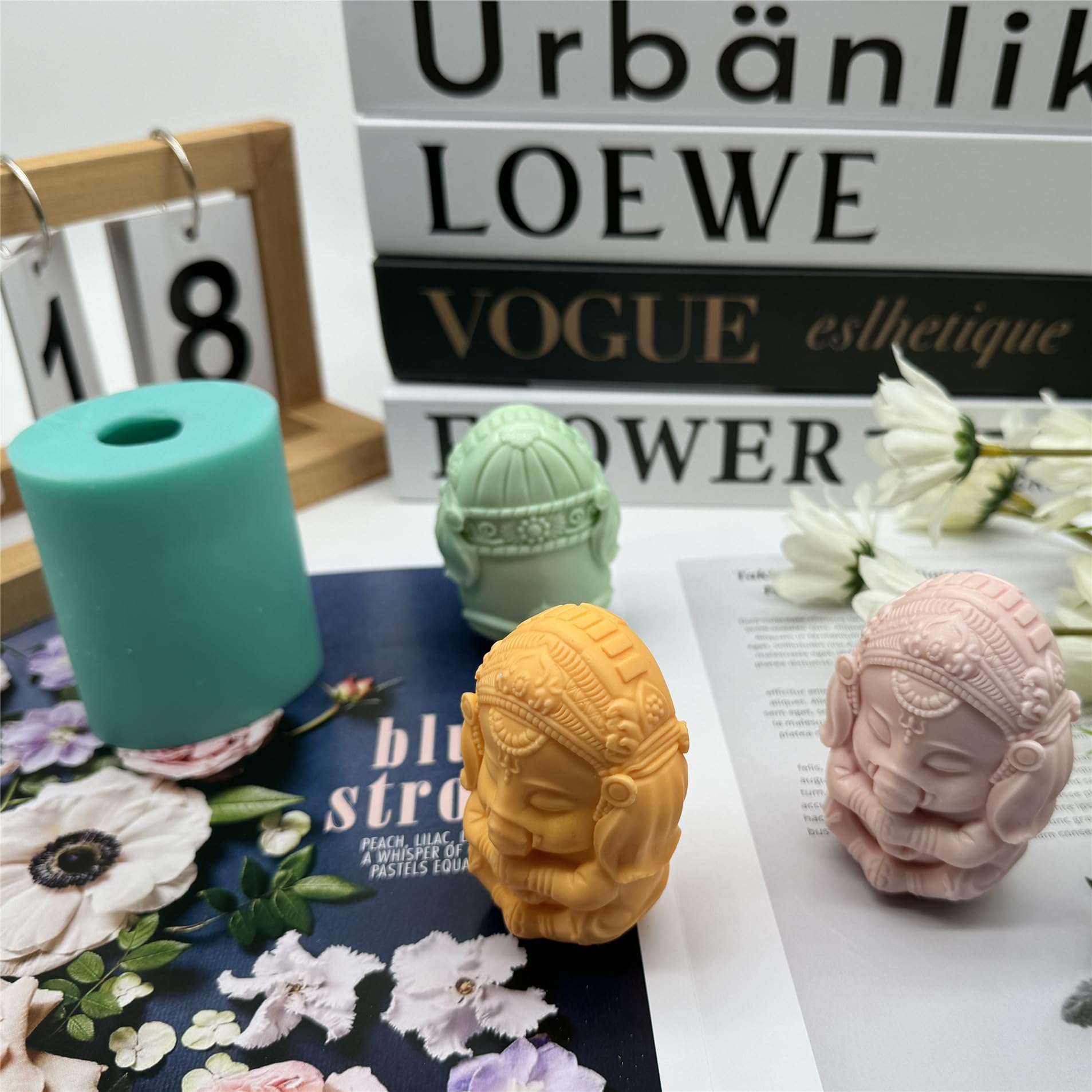 3D Ganesh Silicone Mold for DIY Soap, Candle, Resin, Epoxy Crafts - Perfect for Home Decor, Festival Gifts & Spiritual Meditation Spaces
