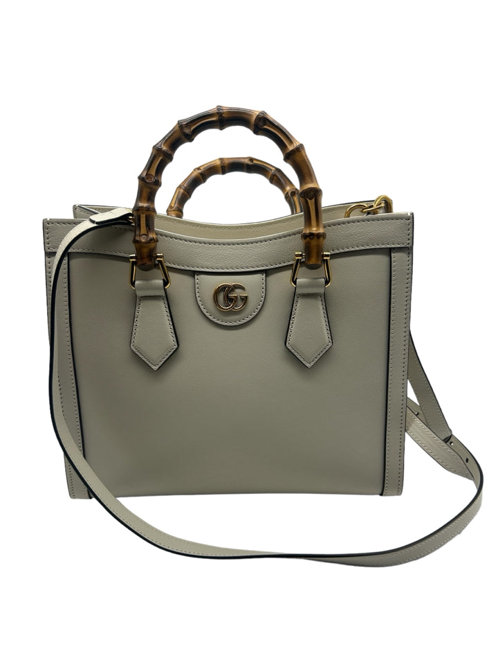 Gucci Diana Mini Tote Bag - Cream Leather Women's Handbag for Work, Travel & Everyday Use