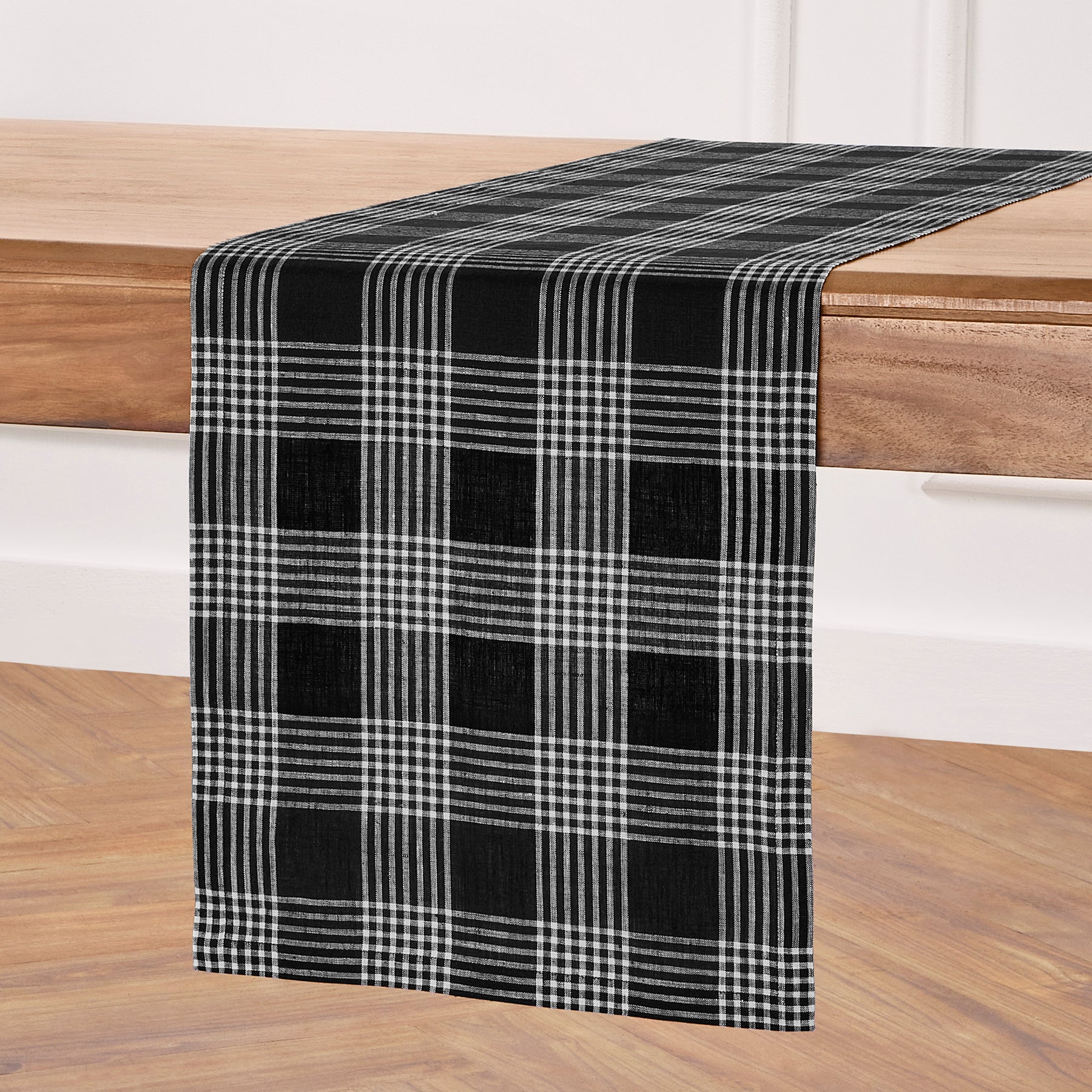 Glen Check Table Runner - Classic Plaid Design for Dining Table Decor, Holiday Parties & Wedding Centerpieces