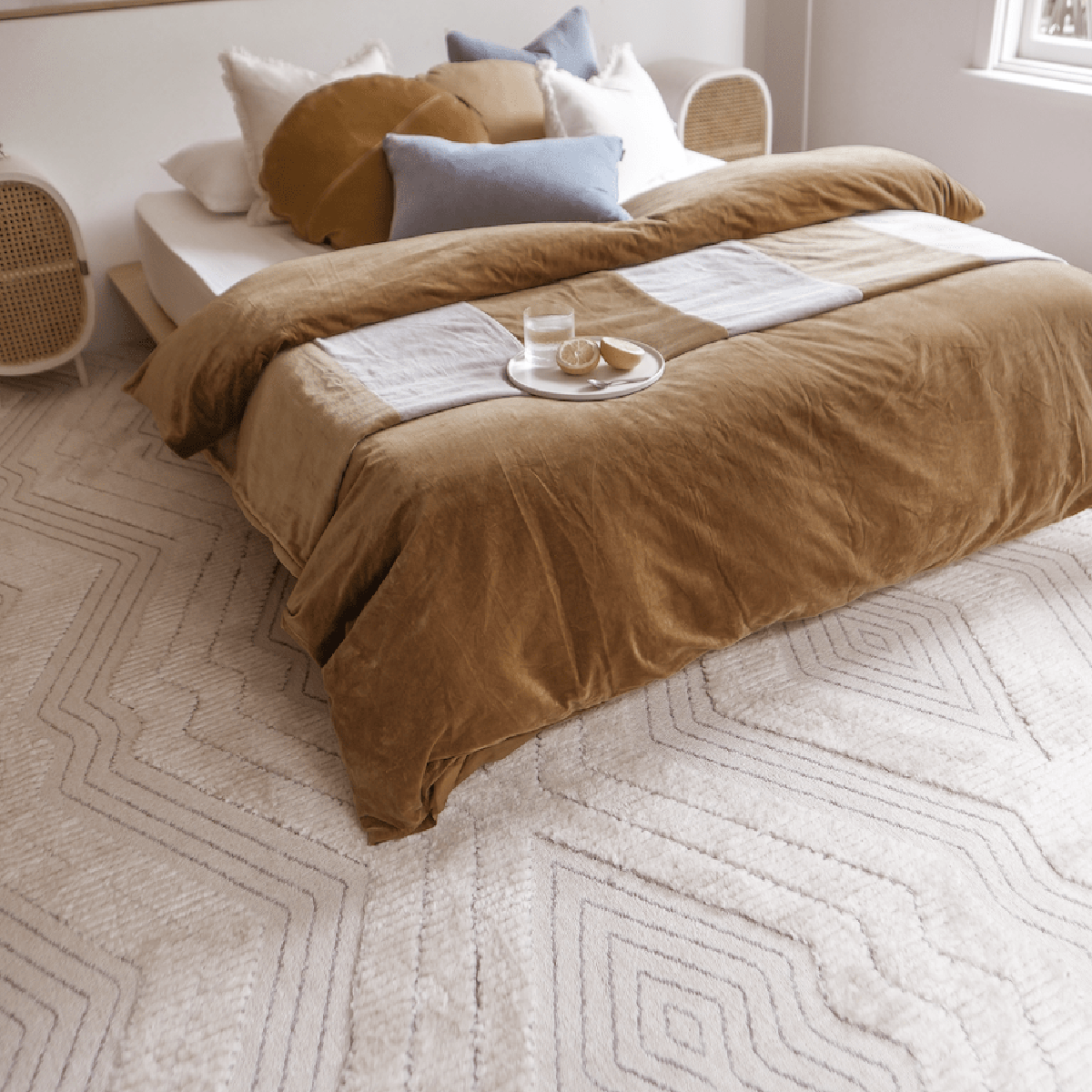 Premium Diamond Runner Rug - Non-Slip Luxury Carpet for Hallway, Bedroom & Living Room - Soft & Durable Home Decor for High Traffic Areas