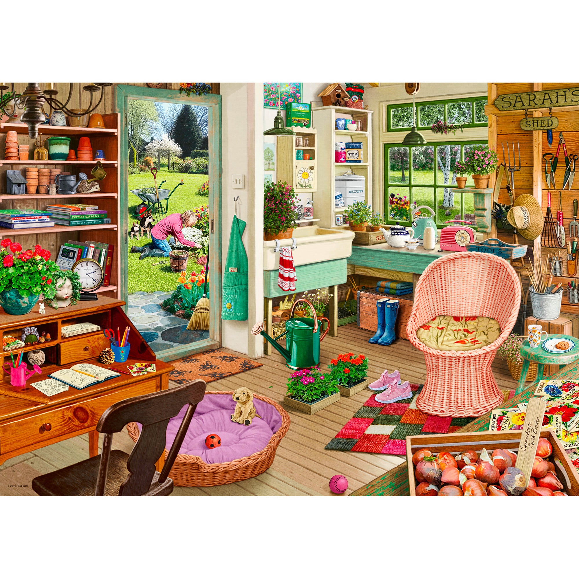 1,000 Piece Jigsaw Puzzle - The Garden Shed - Challenging Adult Puzzle for Relaxation & Stress Relief - Perfect for Family Game Night & Home Decor