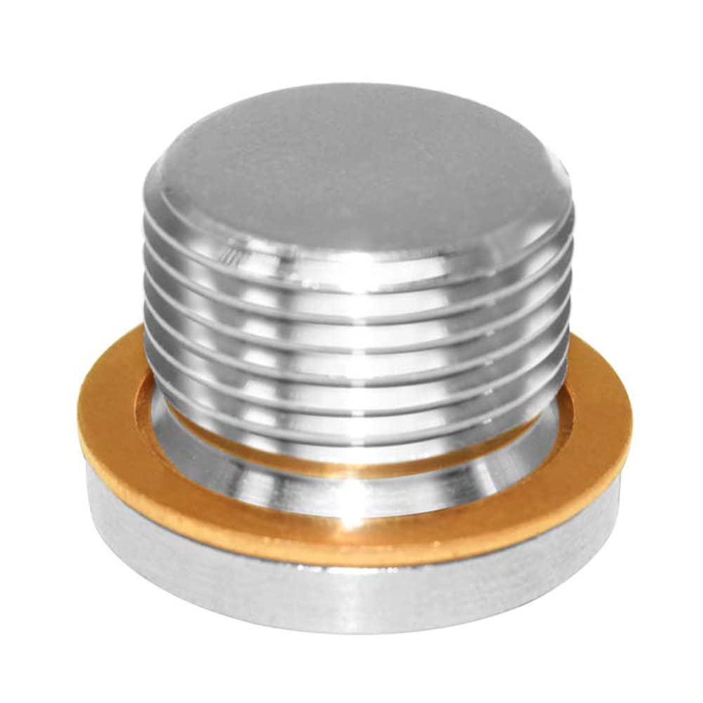 Joywayus M12x1.5 Stainless Steel Hex Head Pipe Plug Socket - CNC Machined Threaded Pipe Fitting Rods (2-Pack) - Perfect for Plumbing, Automotive & Industrial Applications
