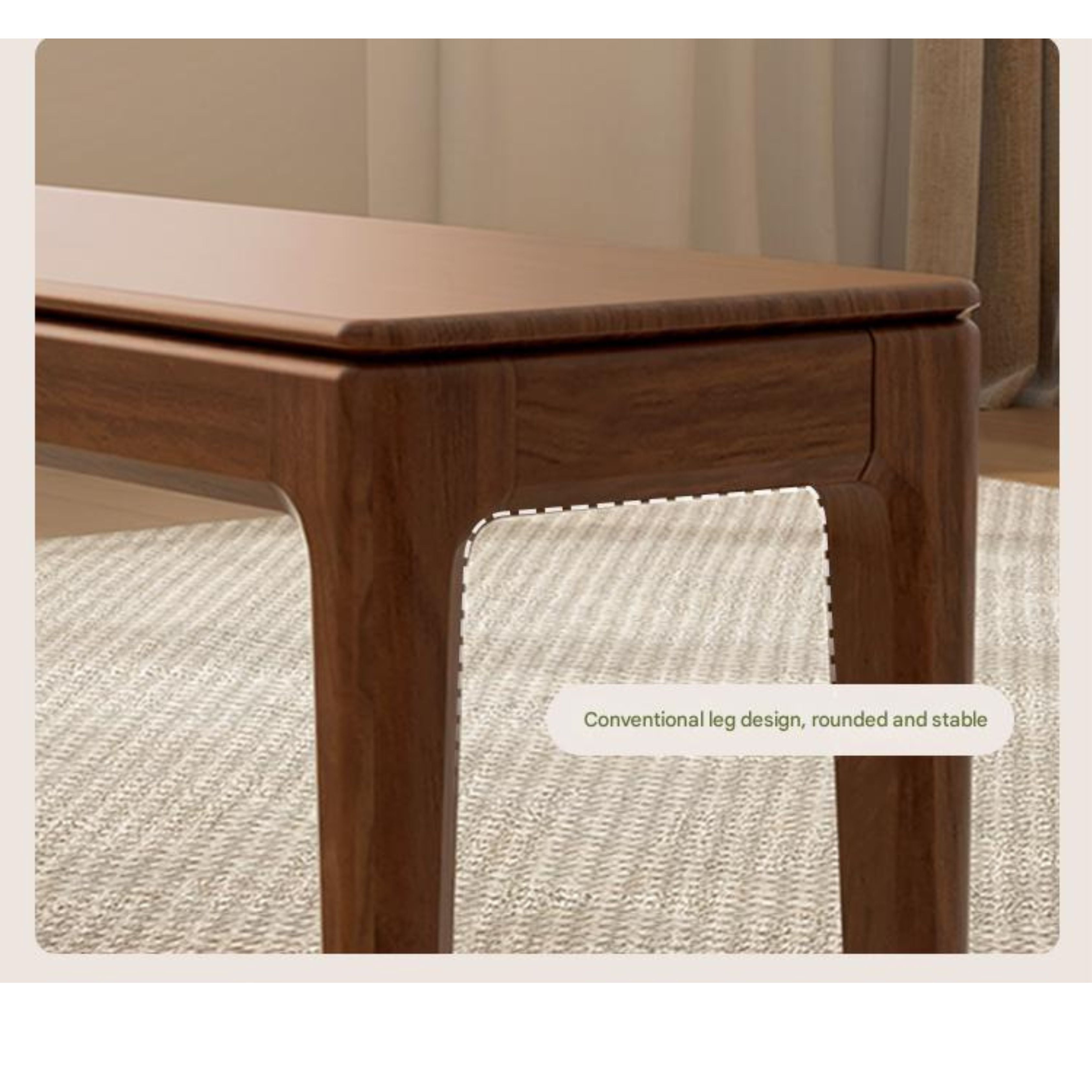 Black Walnut Solid Wood Nordic Long Bench - Modern Entryway & Dining Room Seating - Perfect for Hallway, Bedroom, and Living Room Decor