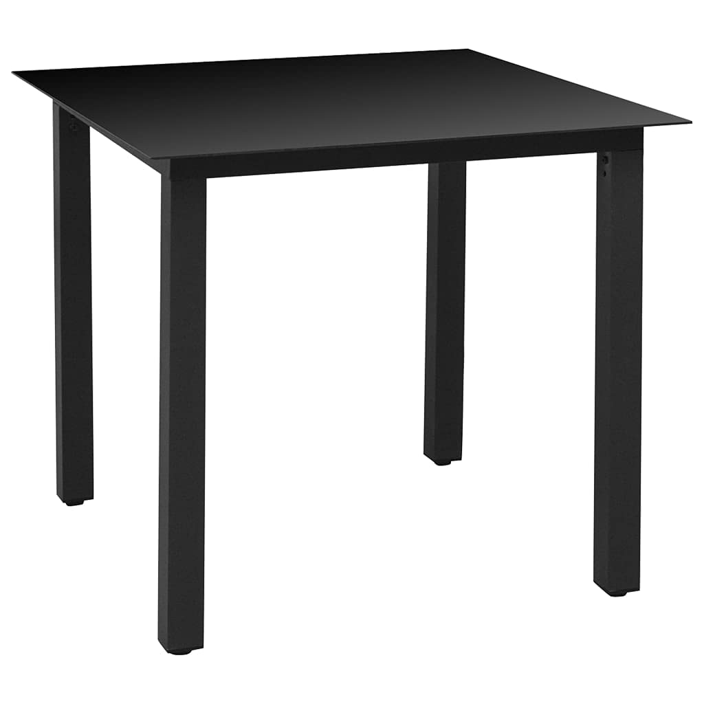 3-Piece Black Garden Dining Set - Patio Collapsible Table & Chairs for Backyard, Porch, Balcony | Fast Shipping | Perfect for Outdoor Dining, Poolside Relaxation & Garden Parties