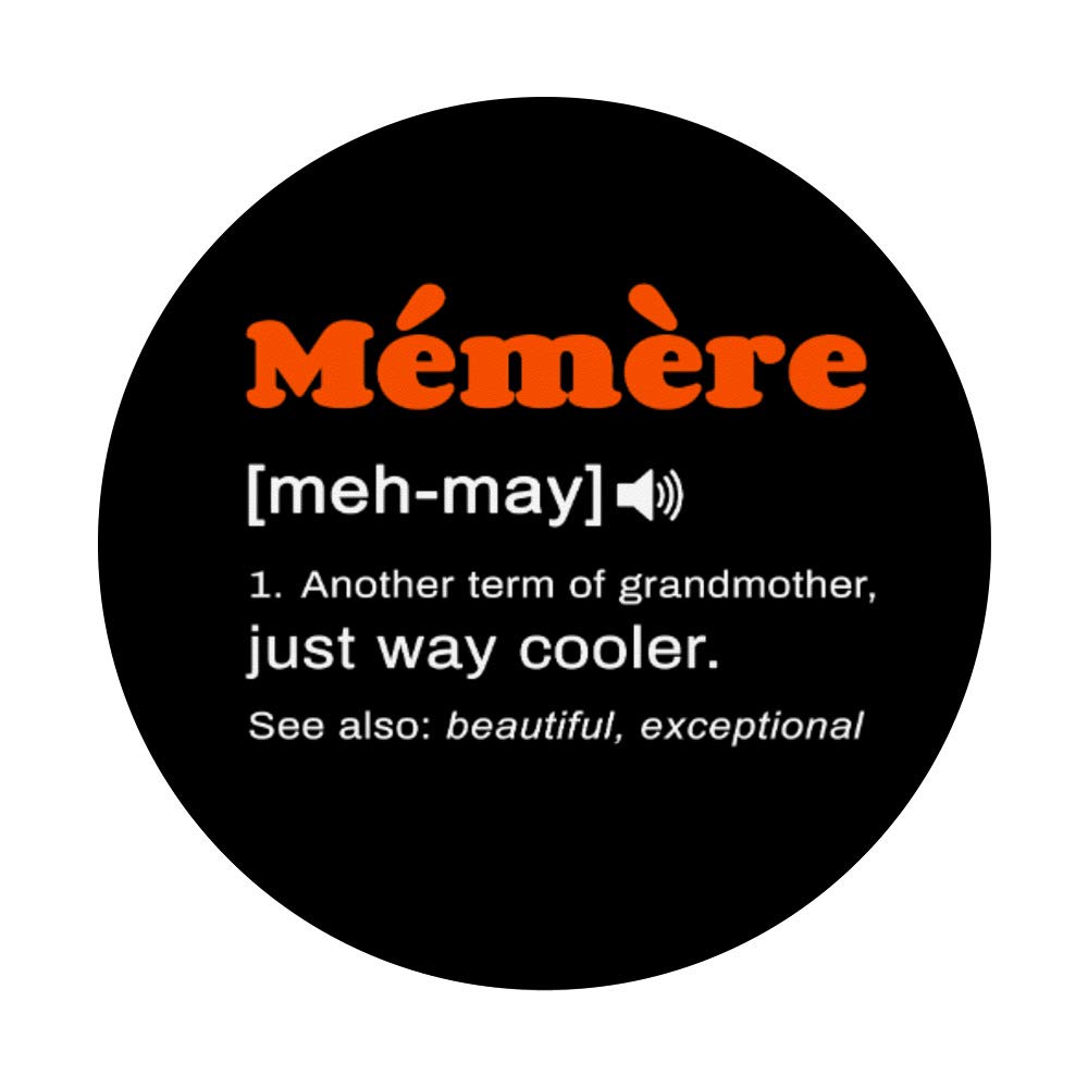 Memere Gifts for French Grandmother - Custom Definition PopSockets PopGrip | Swappable Phone & Tablet Grip | Perfect for Grandparents Day, Birthday & Family Gifts