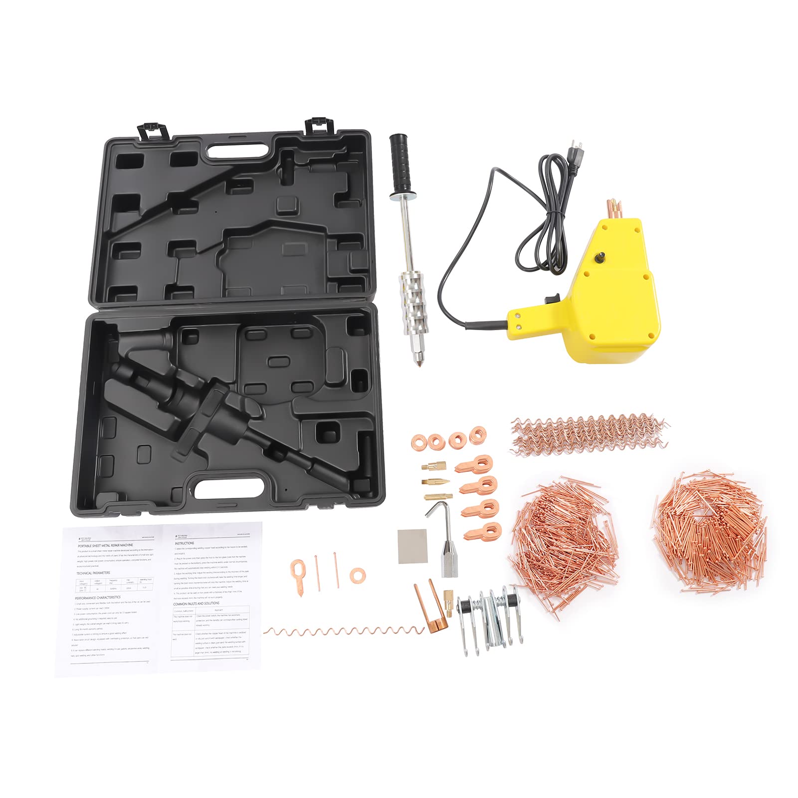 4500W Stud Welder Kit for Auto Body Repair - 800VA Spot Welder with Dent Puller & Welding Pins - 110V Stud Gun Kit for Car Dent Removal & Metal Repair (Perfect for DIY Auto Bodywork & Professional Garage Use)