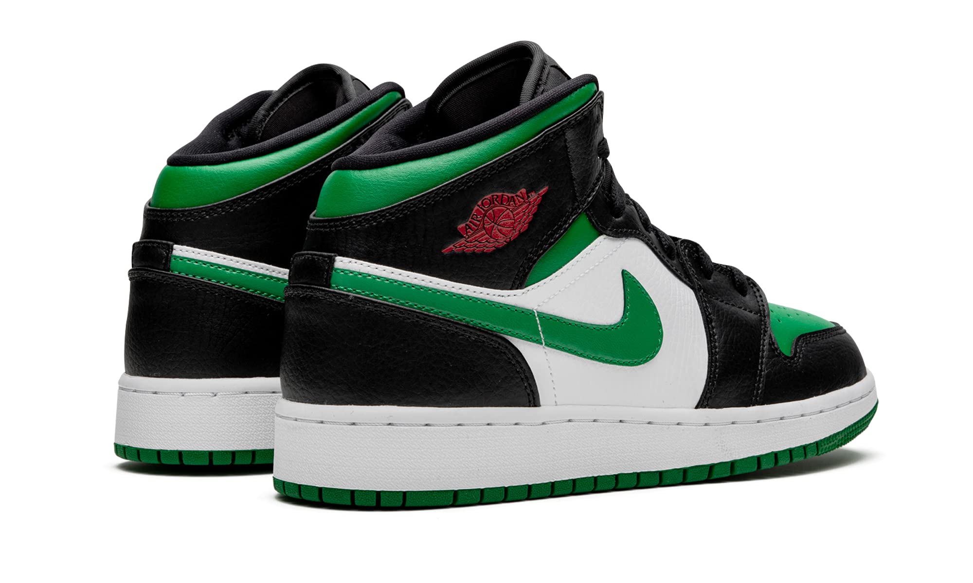 Jordan Youth Air 1 Mid GS Basketball Shoes 554725-067 Green Toe - Size 4Y for Kids Sports & Casual Wear