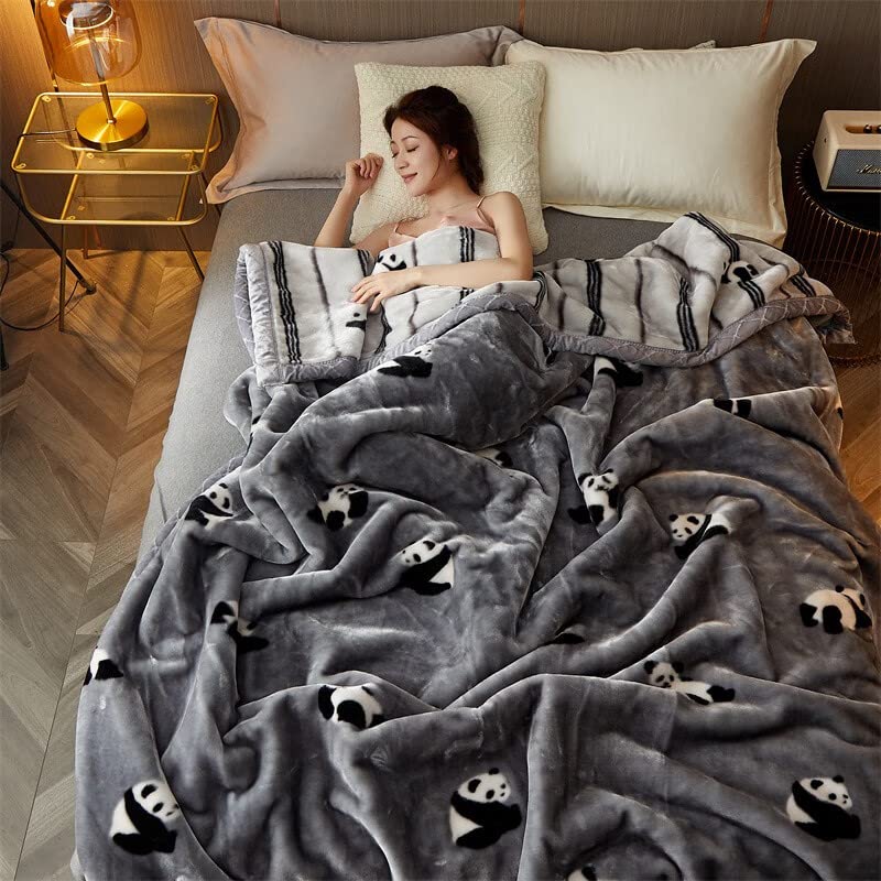 Premium Korean Mink Blanket - Heavyweight 2-Ply Fleece Blanket Twin Size (60x80 Inches, 5 lbs) - Ultra Soft & Warm Plush Raschel Bedding for Winter - Red Mouse Head Design - Perfect for Home, Bedroom, Sofa & Cozy Gift Giving