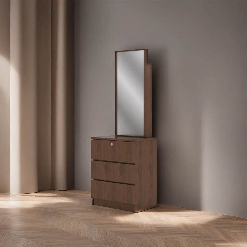Ivonn Sliding Mirror Dressing Table - Modern Vanity Desk with LED Lights & Storage, Perfect for Bedroom Makeup & Hair Styling