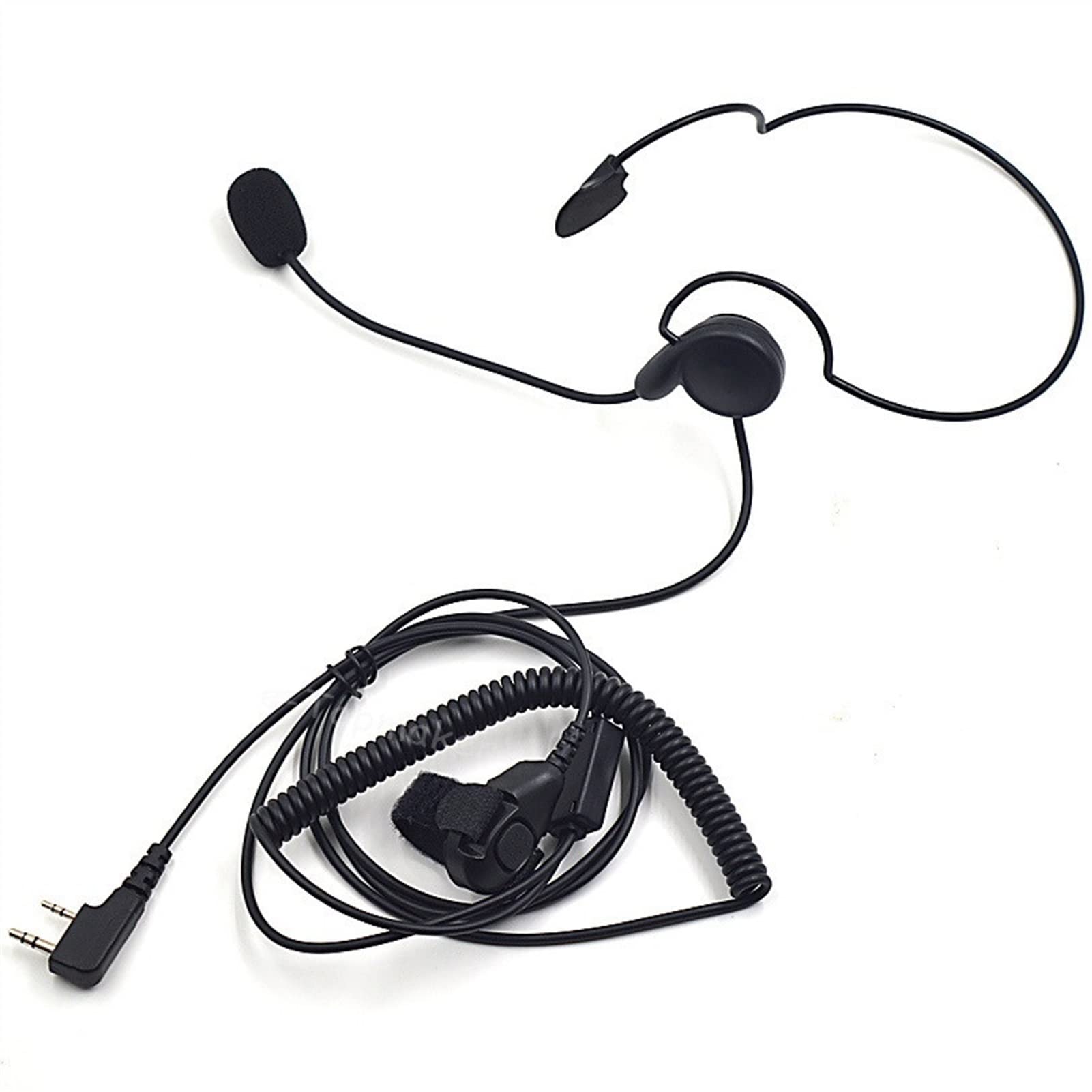 BMINO 5-Pack PTT Headset Microphone for Kenwood Two-Way Radios - Hands-Free Communication for Security, Construction & Outdoor Activities