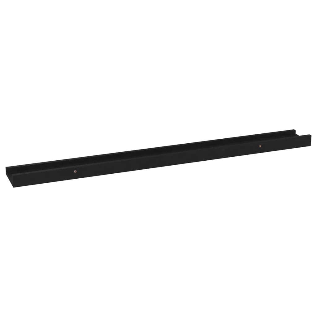 4-Pack Black Floating Wall Shelves 31.5