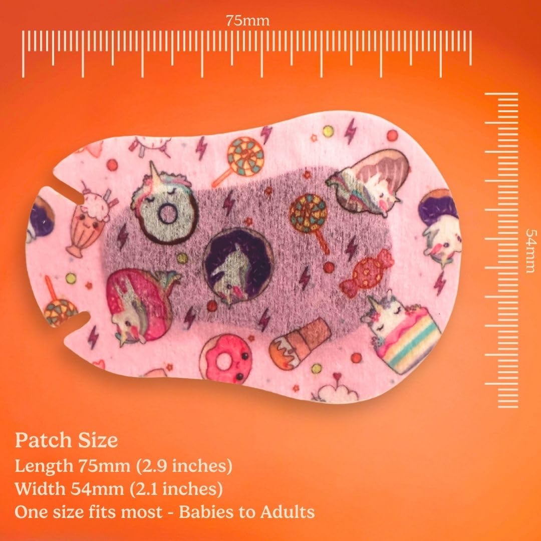Kids Eye Patches for Lazy Eye Treatment - Hypoallergenic Adhesive Amblyopia Eye Patches (50 Pack) | Unicorn Design, Comfortable & Fun for Children's Skincare | Perfect for Daily Use, Sleep & Vision Therapy