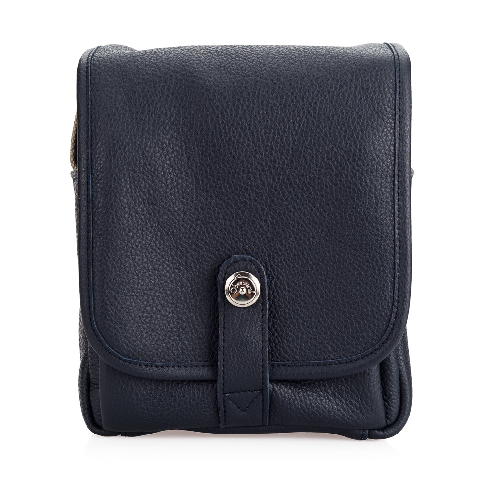 Oberwerth George Small Leather Camera Bag for DSLR & Mirrorless - Premium Dark Blue Leather - Perfect for Travel, Street & Everyday Photography