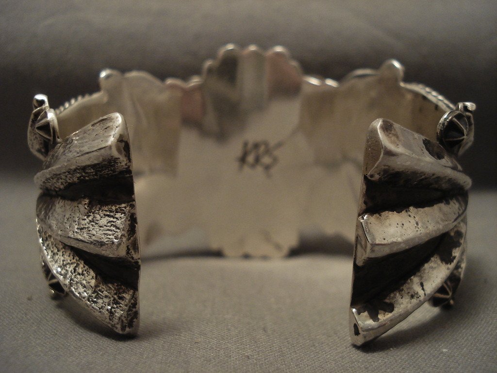 110g Authentic Navajo Turquoise Bracelet - Handmade Sterling Silver Native American Jewelry for Women, Perfect for Boho Fashion & Special Occasions