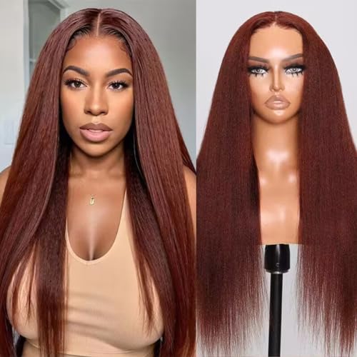 Bye Bye Knots Wig Reddish Brown Color