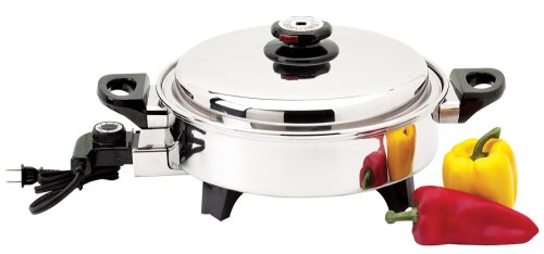 Precision Heat 3.5 Quart Surgical Oil Core Skillet - Professional Stainless Steel Cookware for Kitchen, Restaurant & Medical Sterilization Use