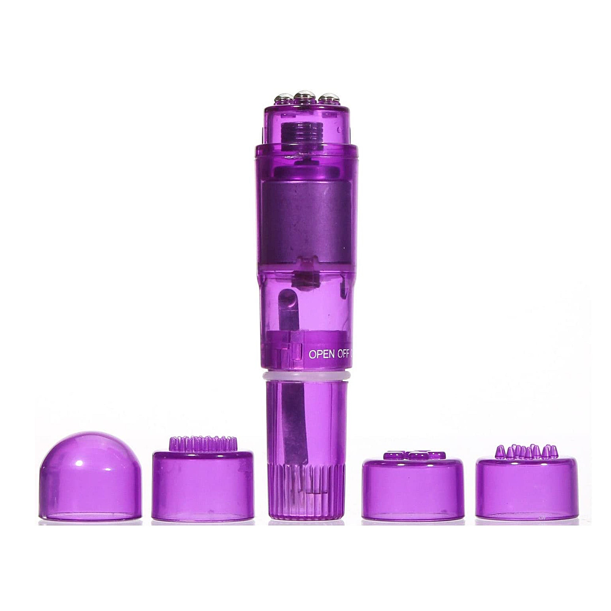 Sonique Speedy Pocket-Sized Vibrator Massager with Attachments - Discreet & Powerful Personal Massager for Women, Travel & Stress Relief