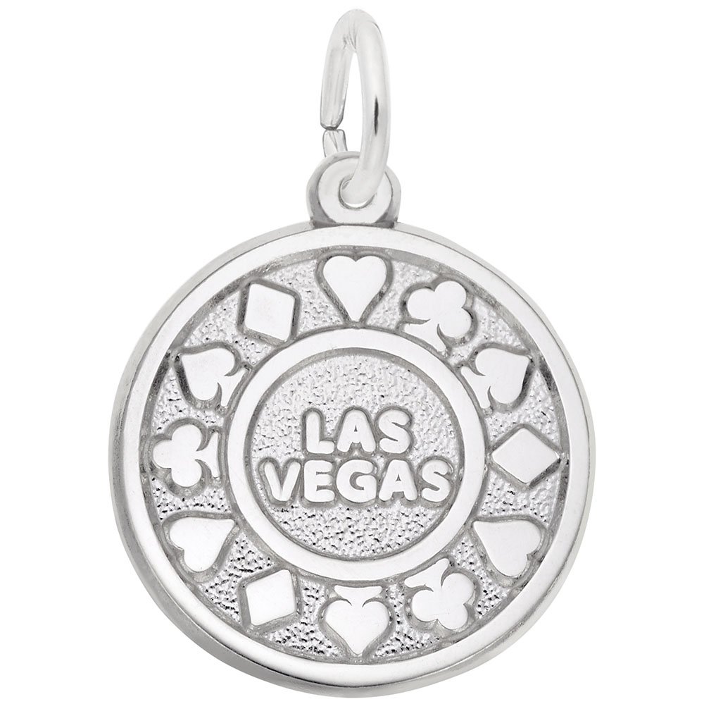 Las Vegas Poker Chip Charm - Casino-Themed Jewelry for Bracelets & Necklaces - Perfect for Gambling Enthusiasts & Vegas-Themed Parties