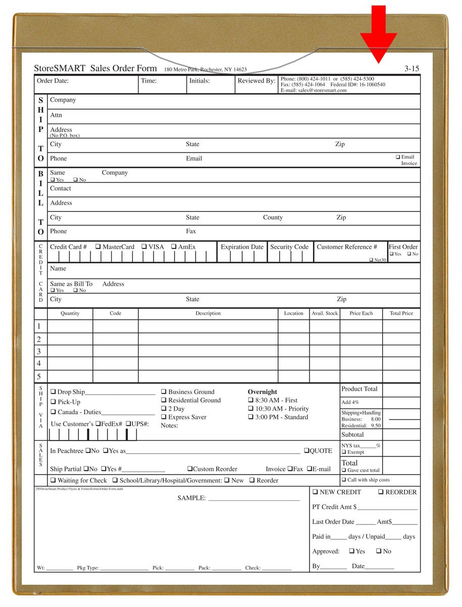 StoreSMART Magnetic Plastic File Jackets - 15-Pack Gold Open Short Side Document Protectors | Ideal for Office Filing, School Projects & Home Organization (FJ85SML-PQGOLD-15)