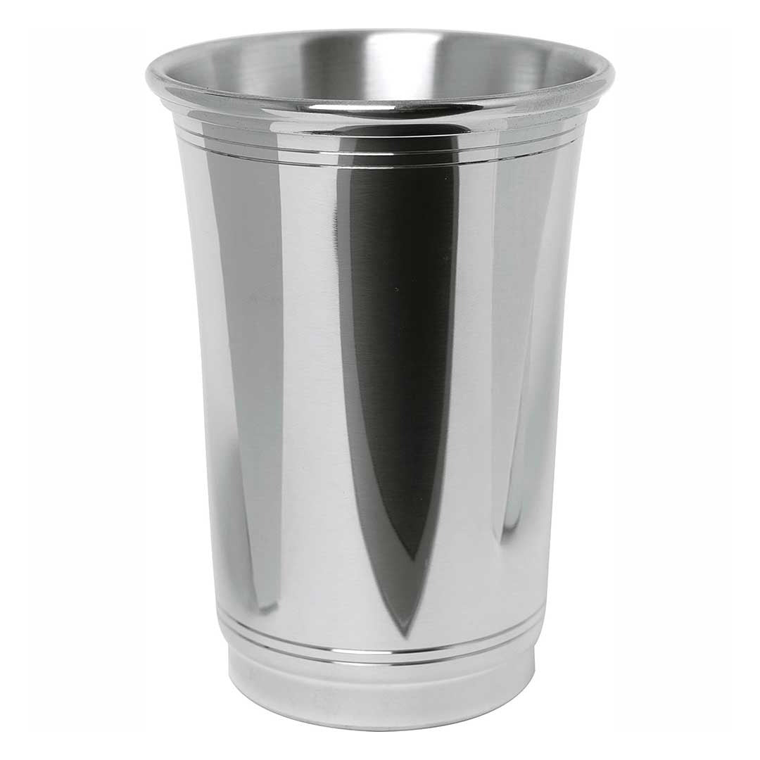 16oz Pewter Carolina Julep Cup - Classic Southern Mint Julep Drinking Vessel for Bourbon Cocktails, Home Bar Decor & Southern Hospitality Gifts
