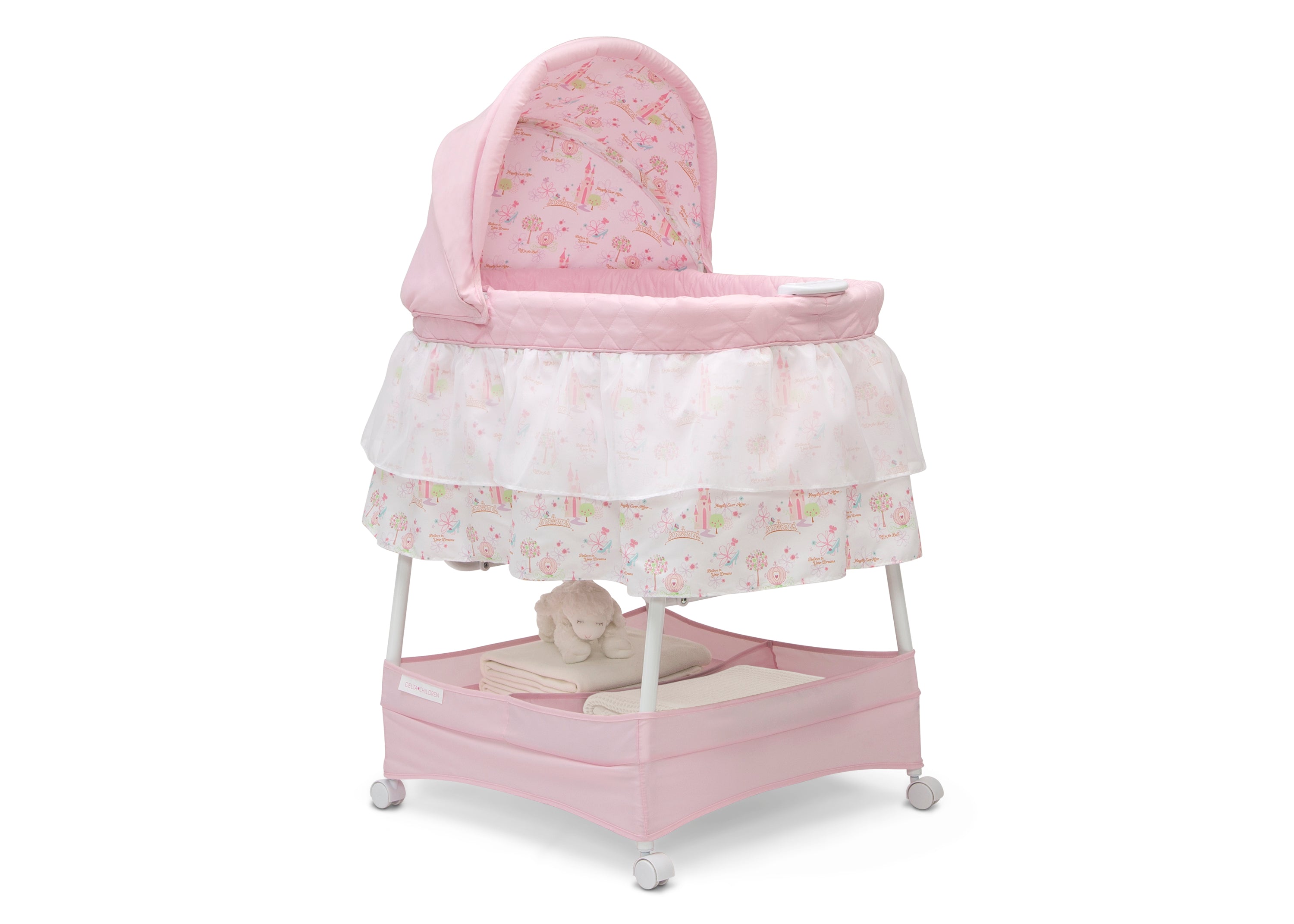 Best Gliding Bassinet for Newborns - Smooth Rocking Motion for Better Sleep - Perfect for Nursery, Bedroom & Travel