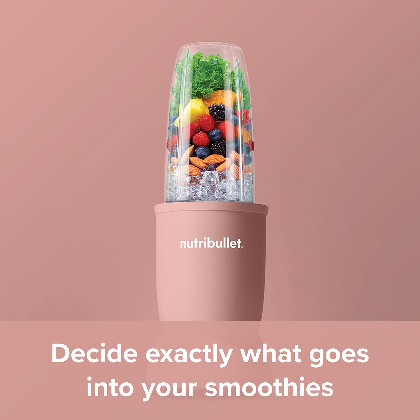 Nutribullet Blender 900 Series - 1200W 25,000 RPM High-Speed Blender for Smoothies, Juices & Frozen Drinks | 11-Piece Kit with Travel Cups, Lids & Accessories | Perfect for Home Kitchen, Gym & Office Use (Matte Clay)