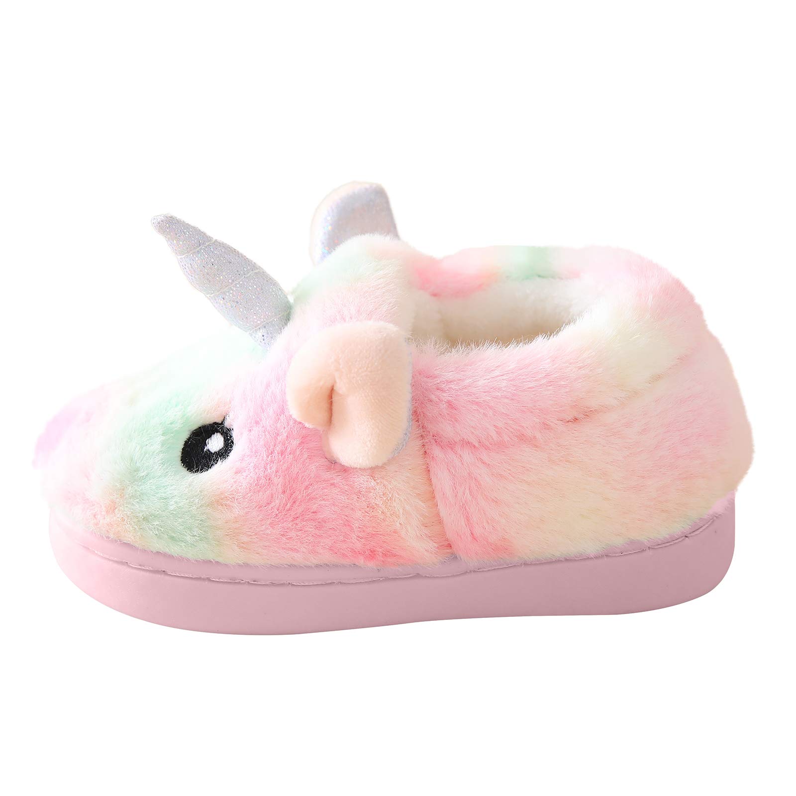 Ainikas Boys & Girls Plush House Slippers - Warm Fuzzy Non-Slip Winter Slippers for Toddlers & Kids - Perfect for Indoor Comfort, Playtime & Cold Weather