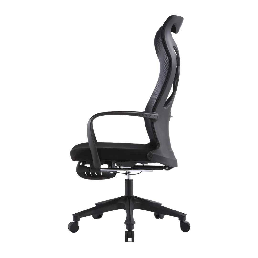 Hayes Black Mesh Office Chair - Ergonomic Adjustable Swivel Chair for Home & Office Use - Comfortable Breathable Mesh Back Support for Long Hours Sitting