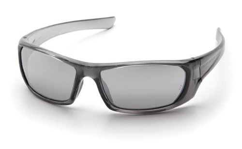 12-Pair Pyramex Outlander Safety Glasses - Nickel Frame & Silver Mirror Lens (SNK8070D) | ANSI Z87.1 Certified for Construction, Woodworking, and Outdoor Activities
