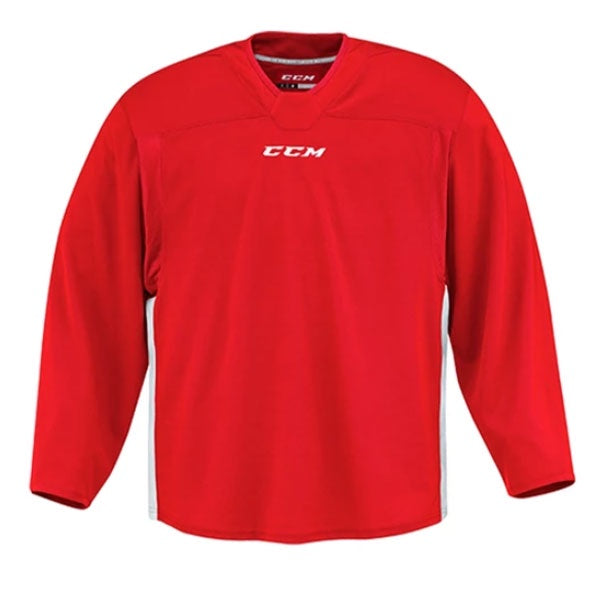 CCM Quicklite 6000 Red & White Custom Hockey Practice Jersey - Lightweight Performance Hockey Shirt for Training & Games