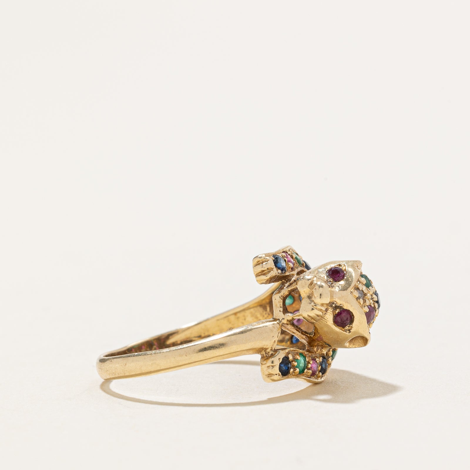Exquisite Multi Gemstone Panther Ring - 0.03ctw & 0.50ctw Options - Size 5.75 - Elegant Jewelry for Women - Perfect for Parties, Date Nights & Special Occasions