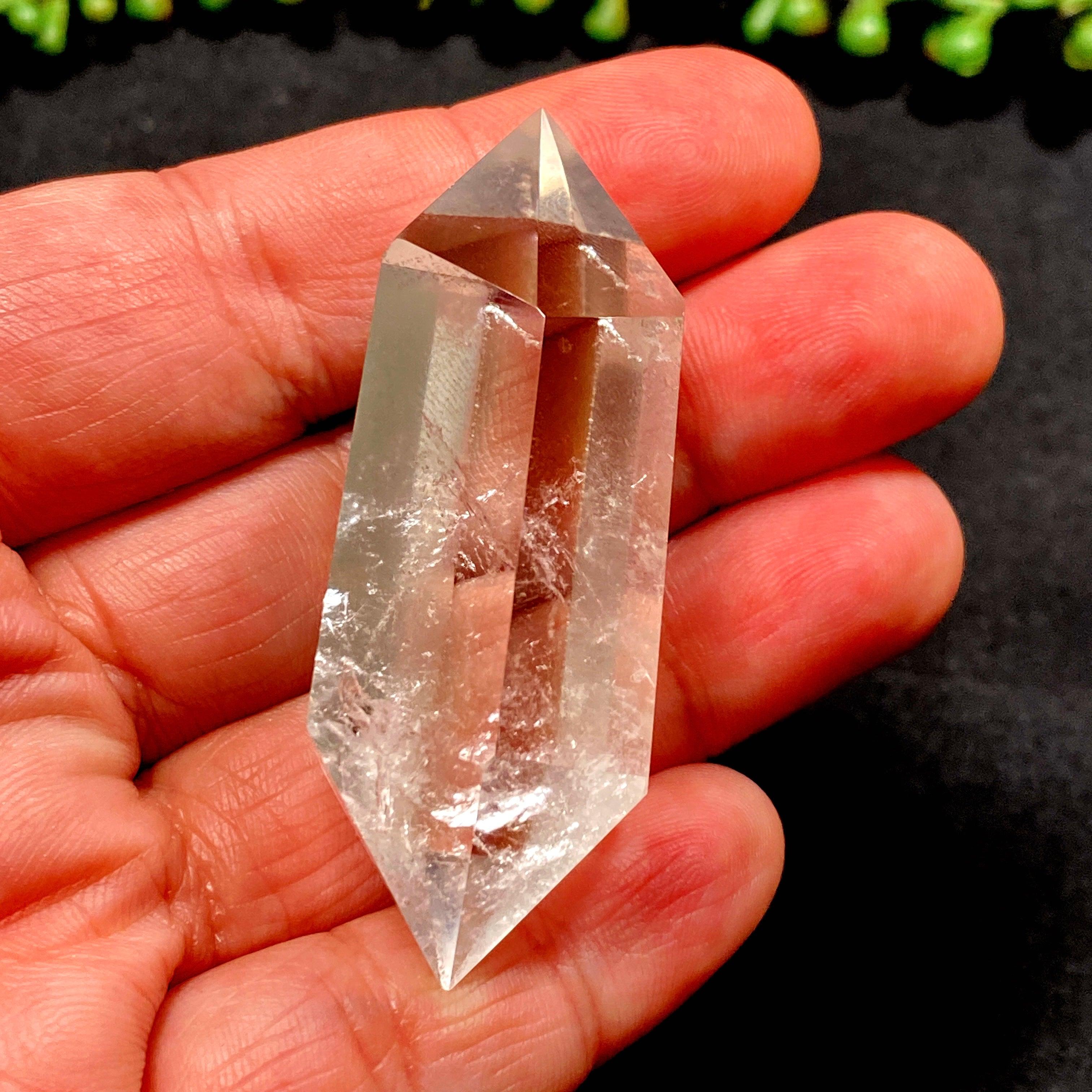 Natural Clear Quartz Double Terminated Point - Healing Crystal for Meditation, Reiki, and Energy Work - Perfect for Home Decor, Yoga, and Spiritual Practices